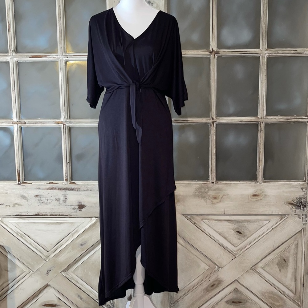 Jolie Los Angeles maxi asymmetrical black dress M
